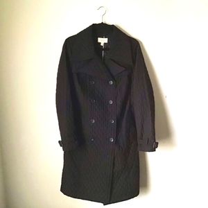 Merona Black Quilted Trench Coat